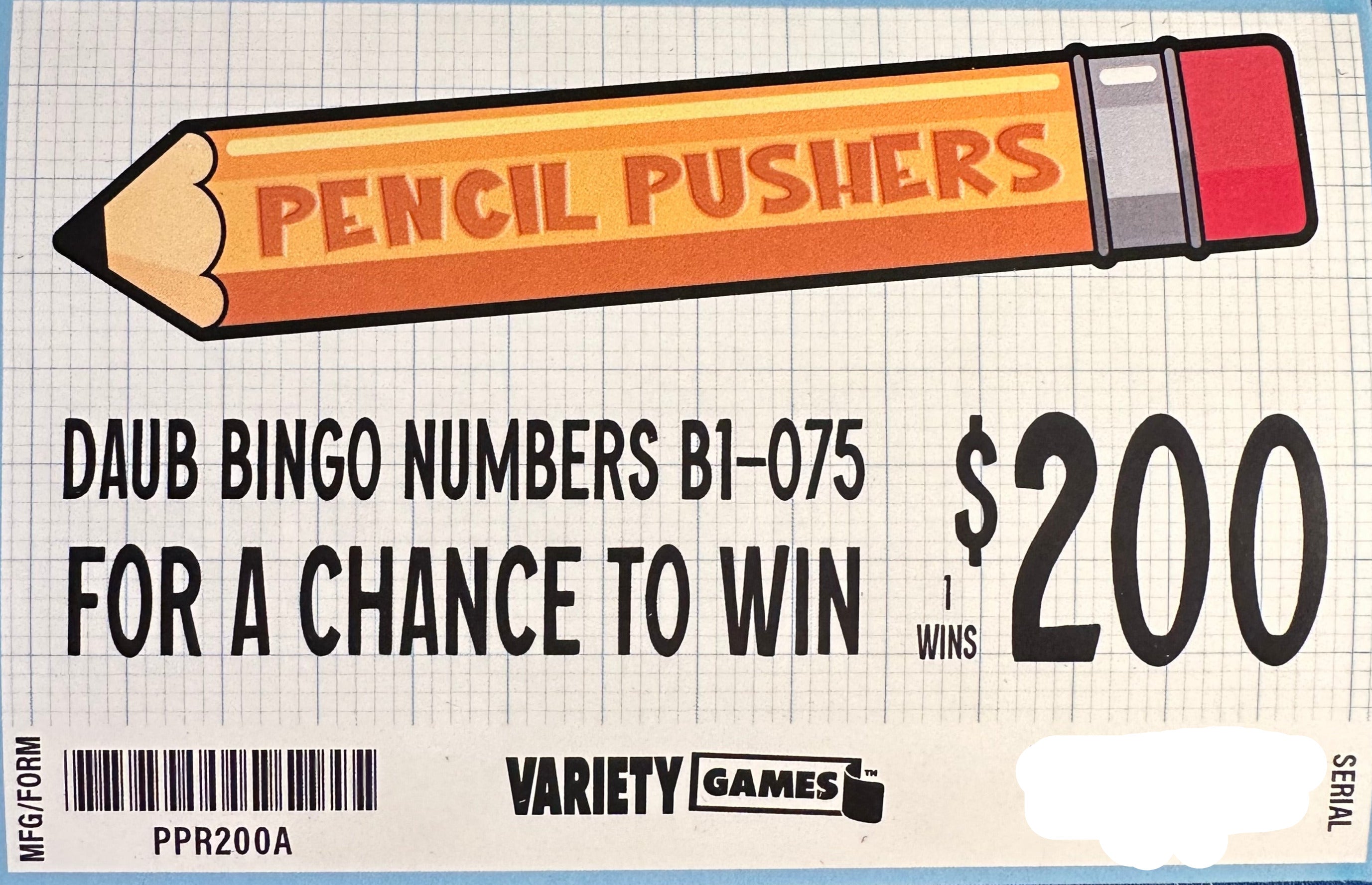 Pencil Pushers Zipper $200 300ct