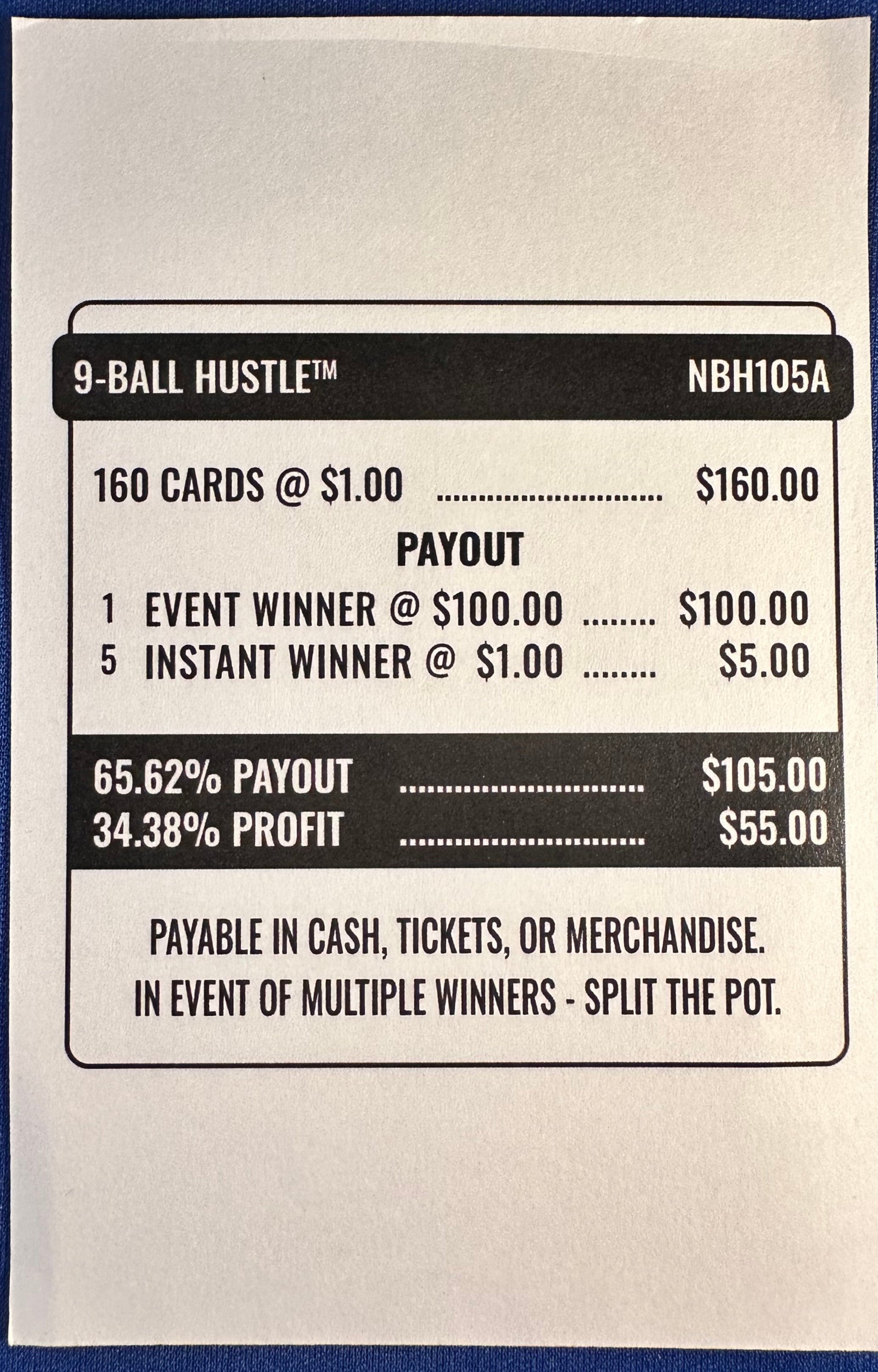 9-Ball Hustle $100 160ct