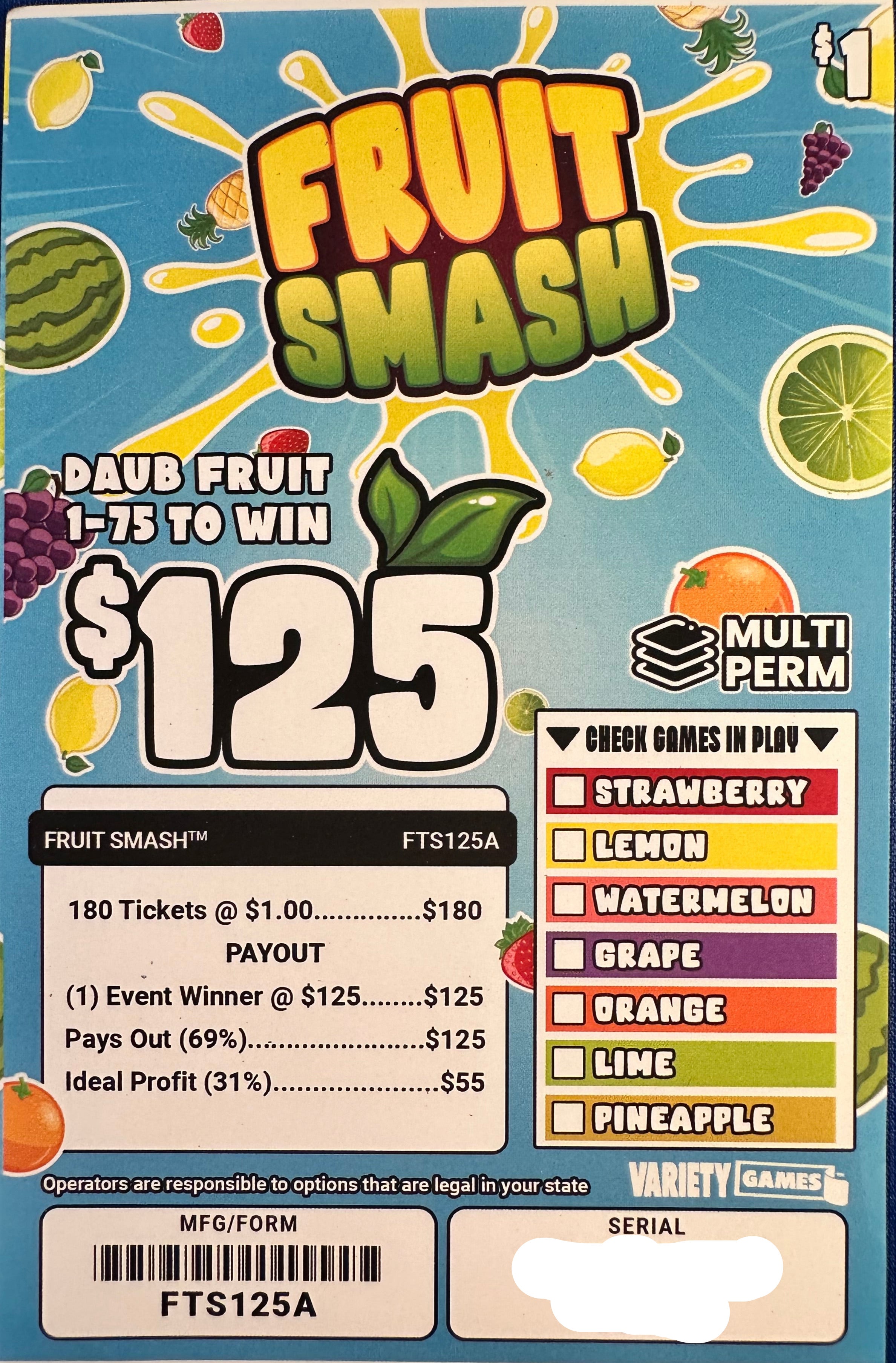 Fruit Smash $125 180ct