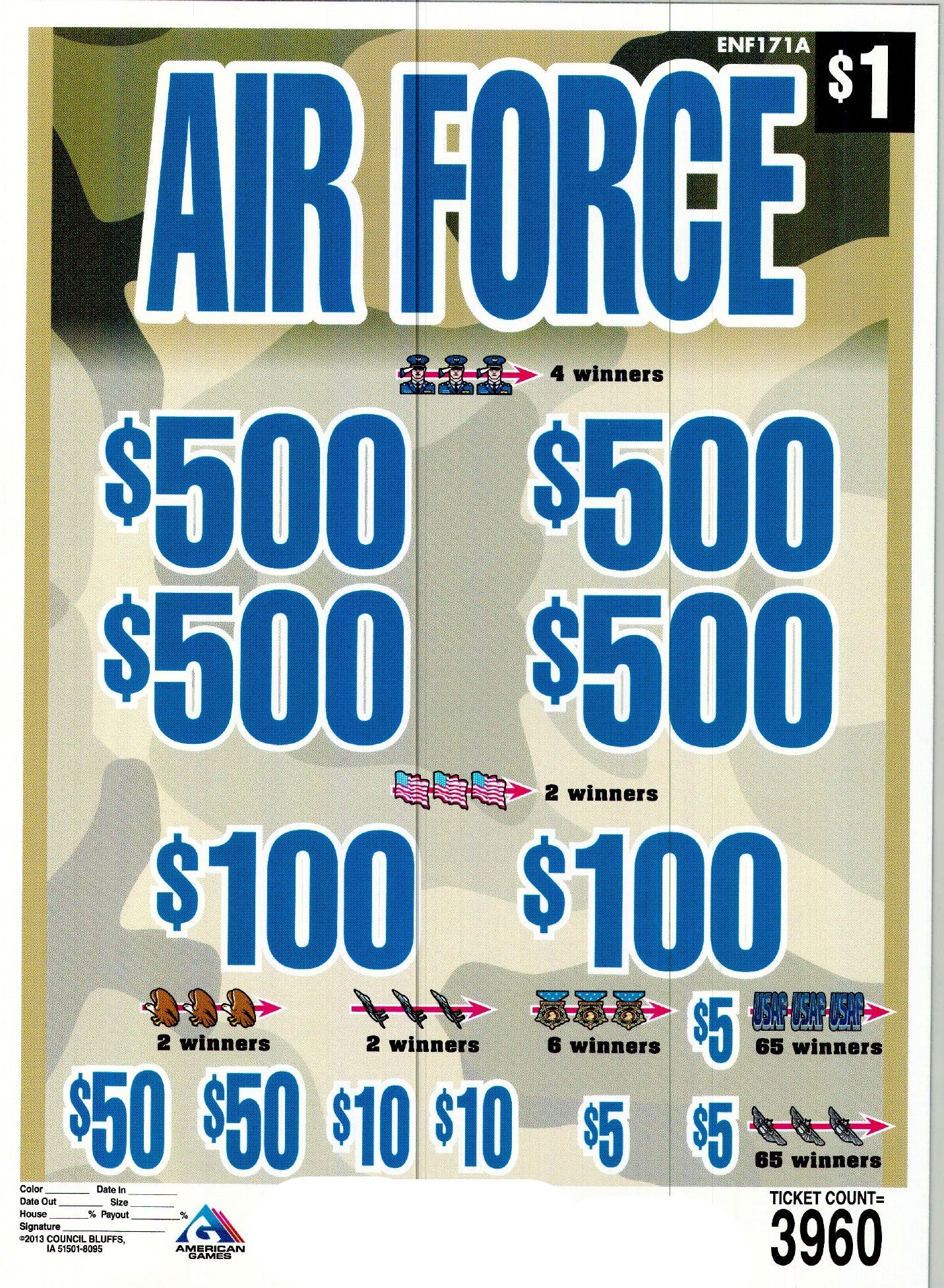 USAF $1 4@$500