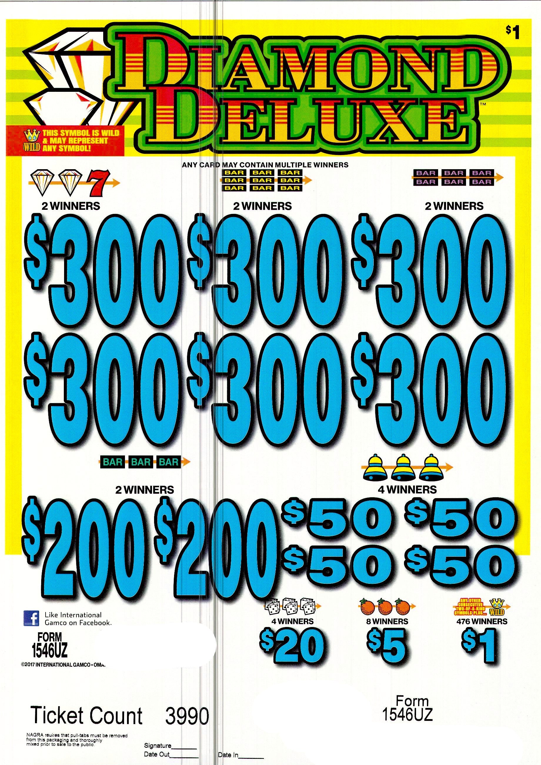 Diamond Deluxe $1 6@$300