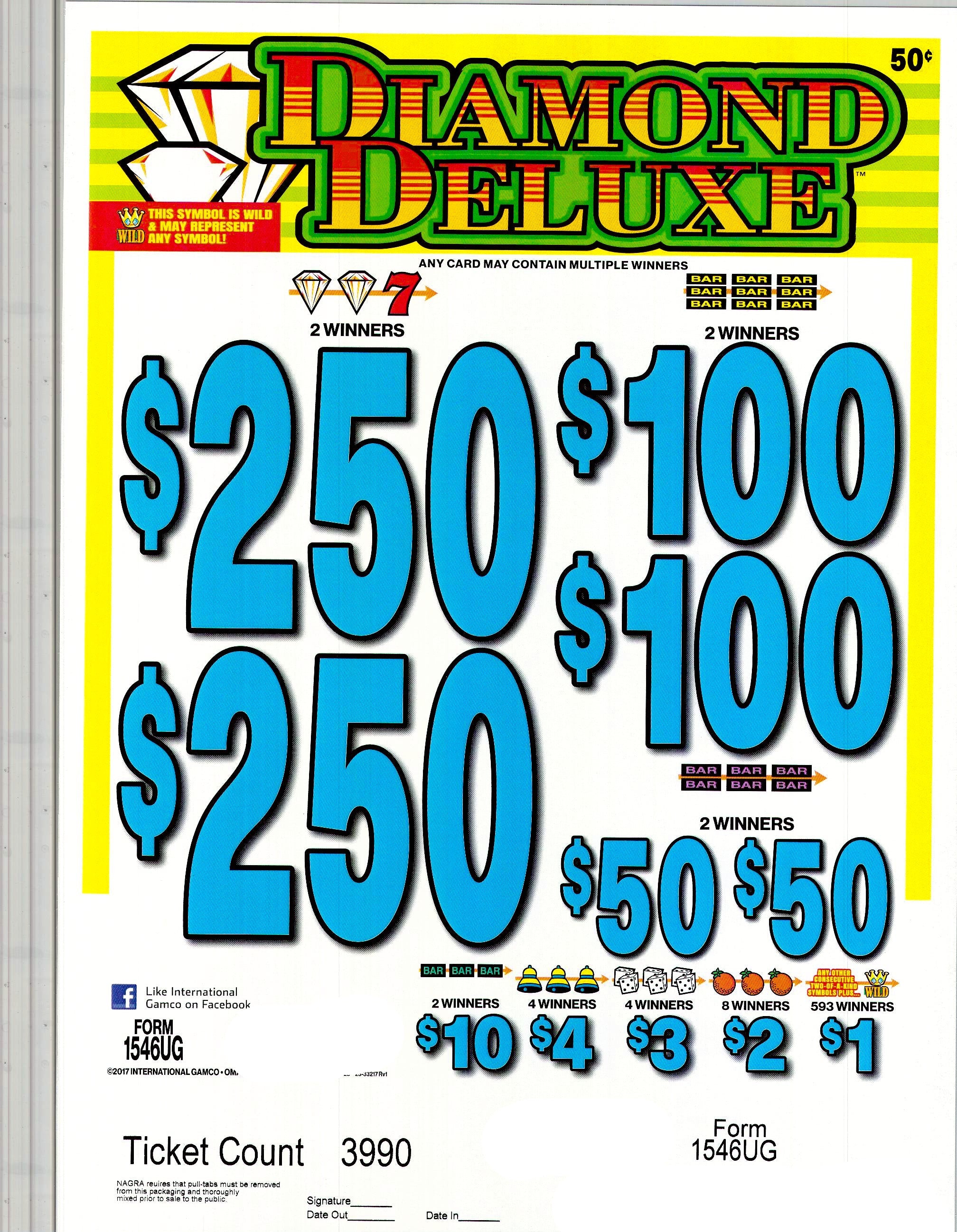 Diamond Deluxe $0.50 2@$250