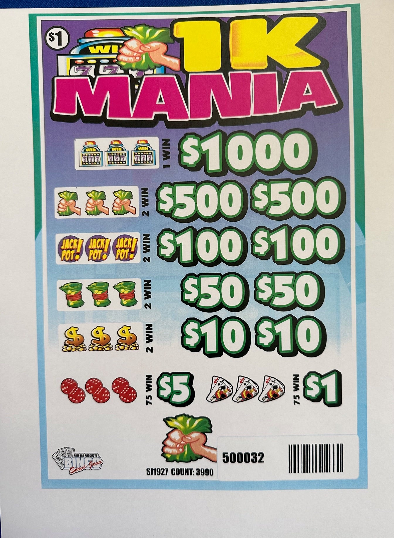 1K Mania $1 1@$1000