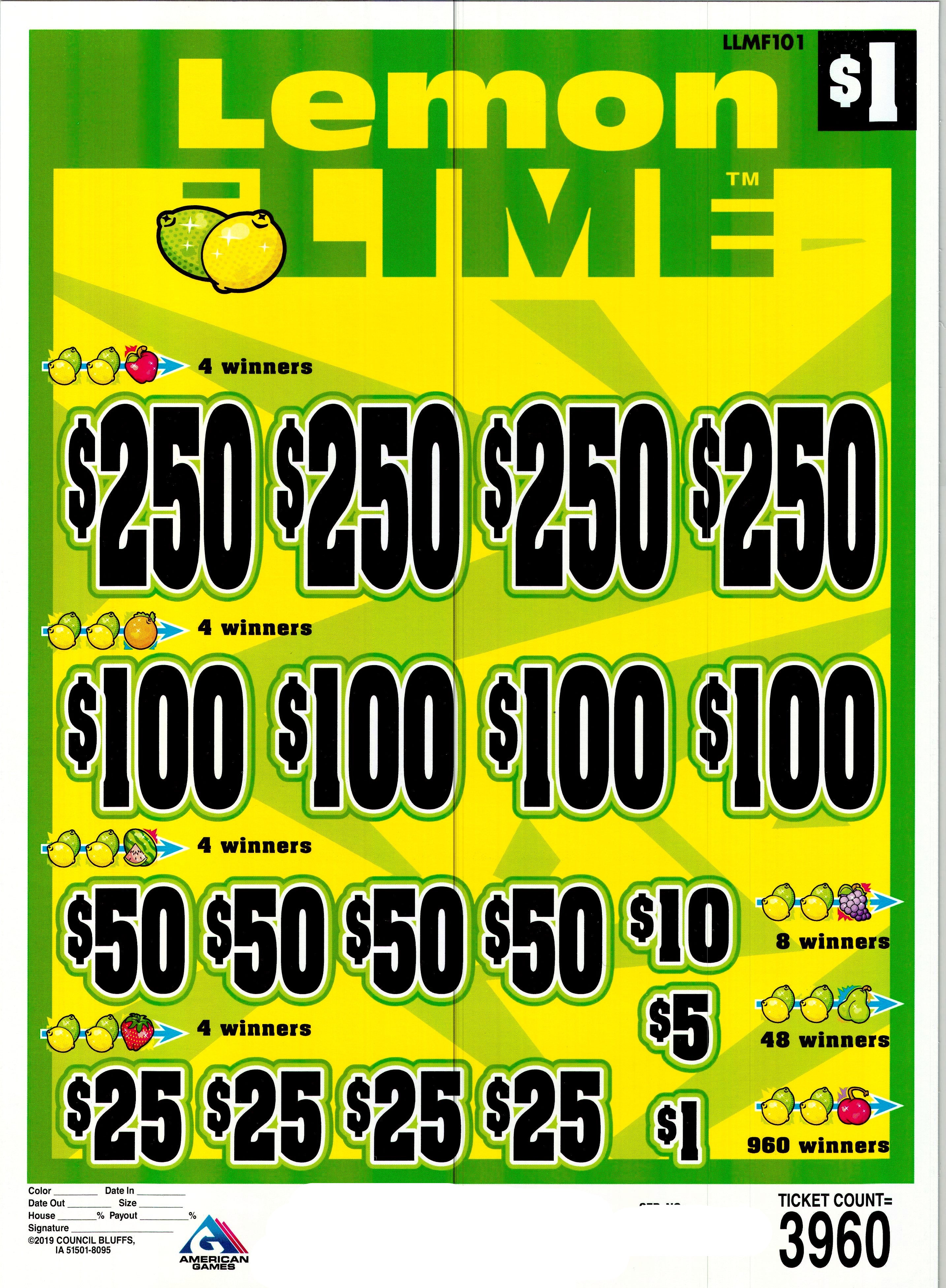 Lemon Lime $1 4@$250
