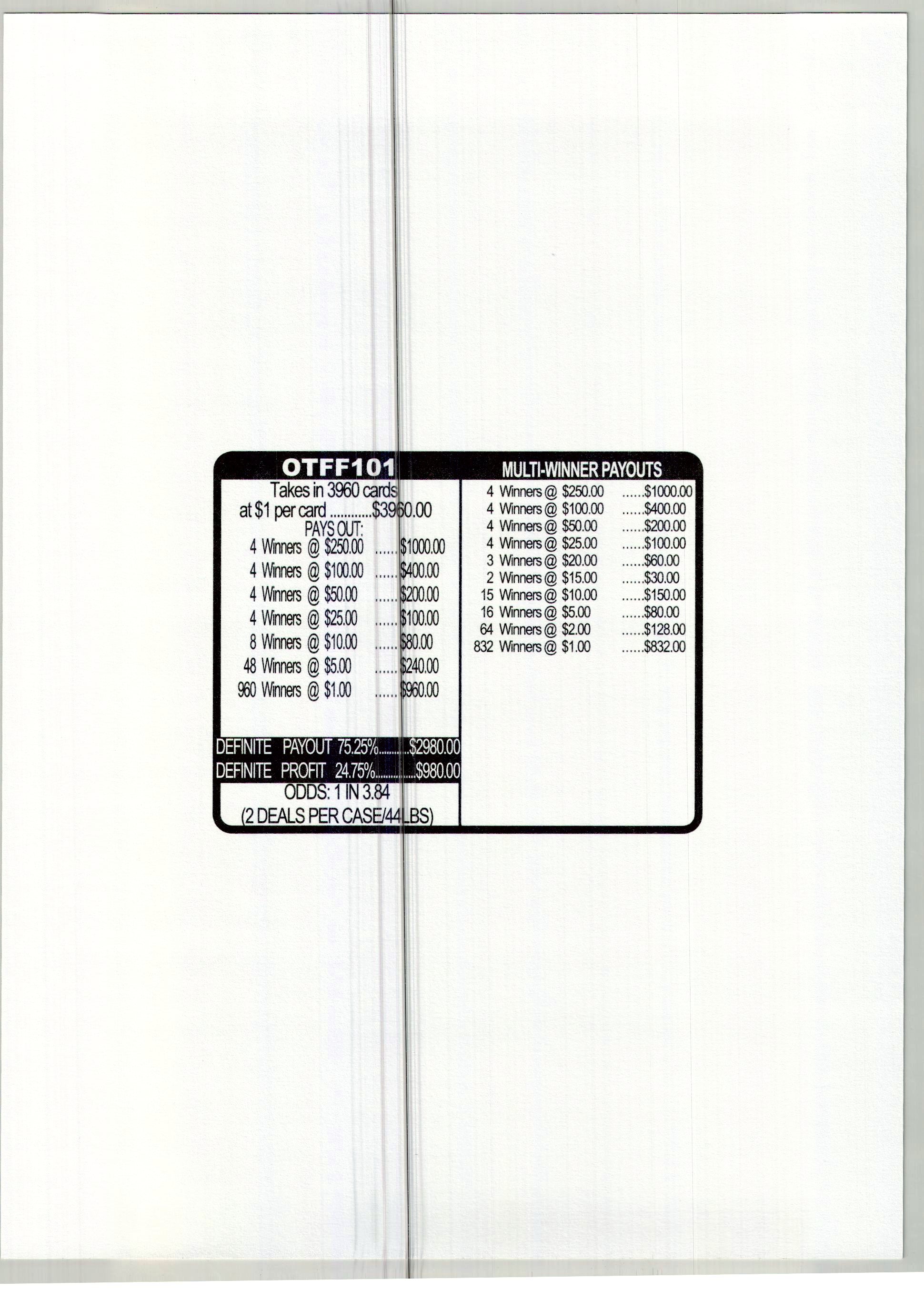 On The Flop $1 4@$250