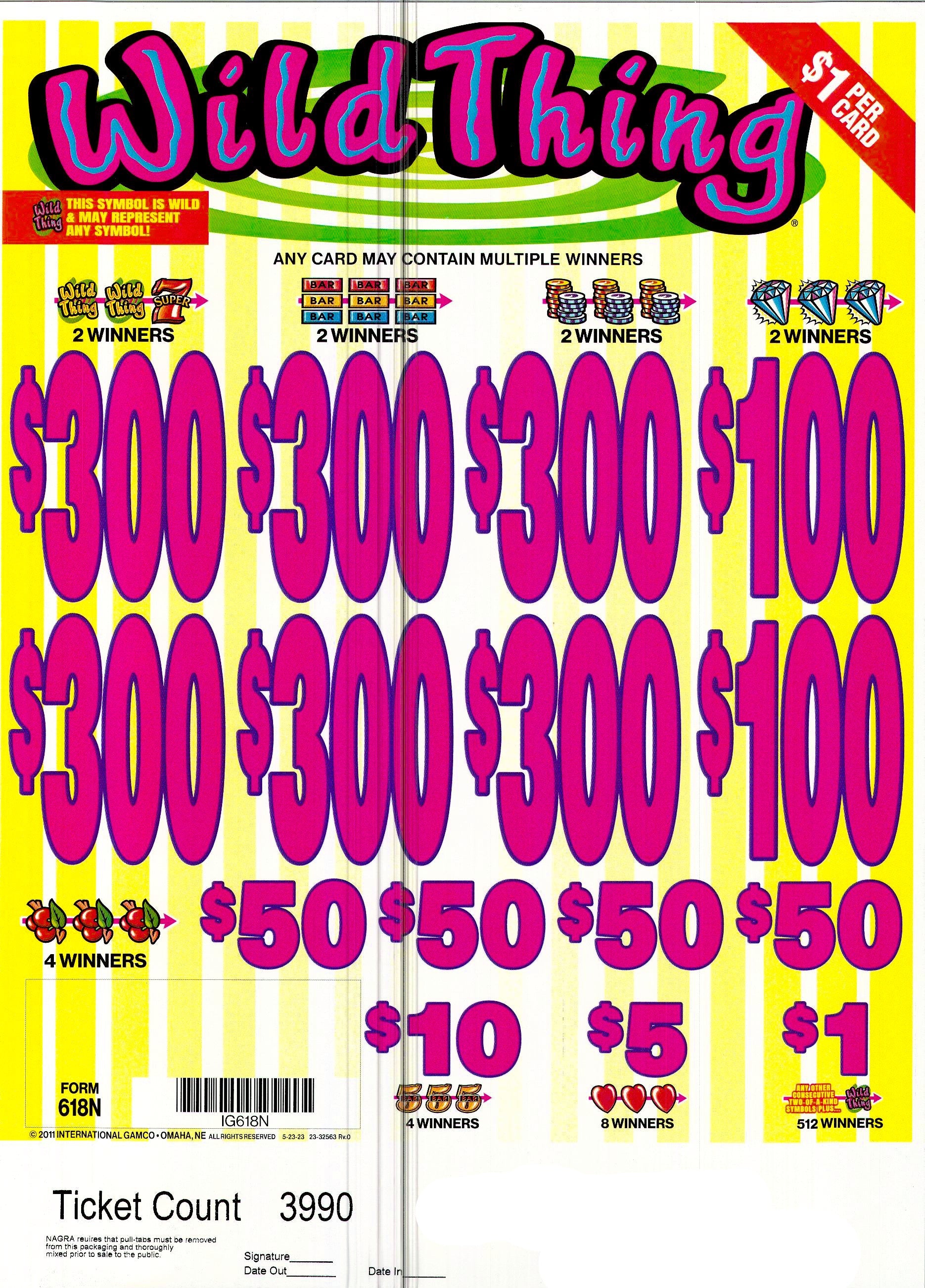 Wild Thing $1 6@$300